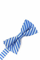 Cardi Pre-Tied Blue Newton Stripe Kids Bow Tie