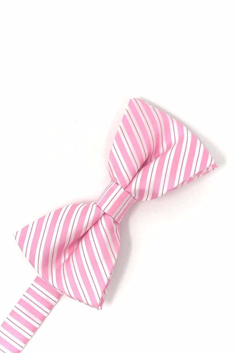 Cardi Pre-Tied Pink Newton Stripe Kids Bow Tie