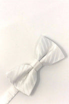 Cardi Pre-Tied White Newton Stripe Kids Bow Tie