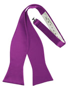 Cardi Self Tie Cassis Luxury Satin Bow Tie