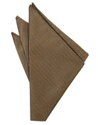 Cardi Mocha Herringbone Pocket Square