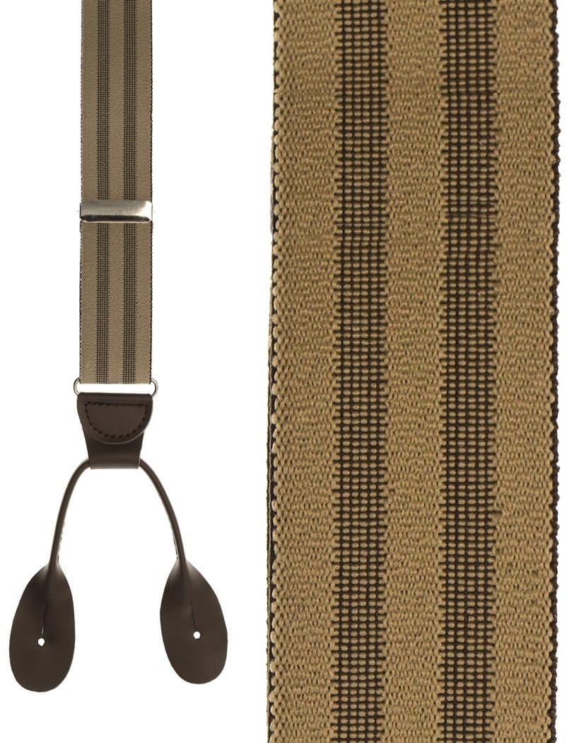 Cardi "Khaki Shadow Stripe" Suspenders