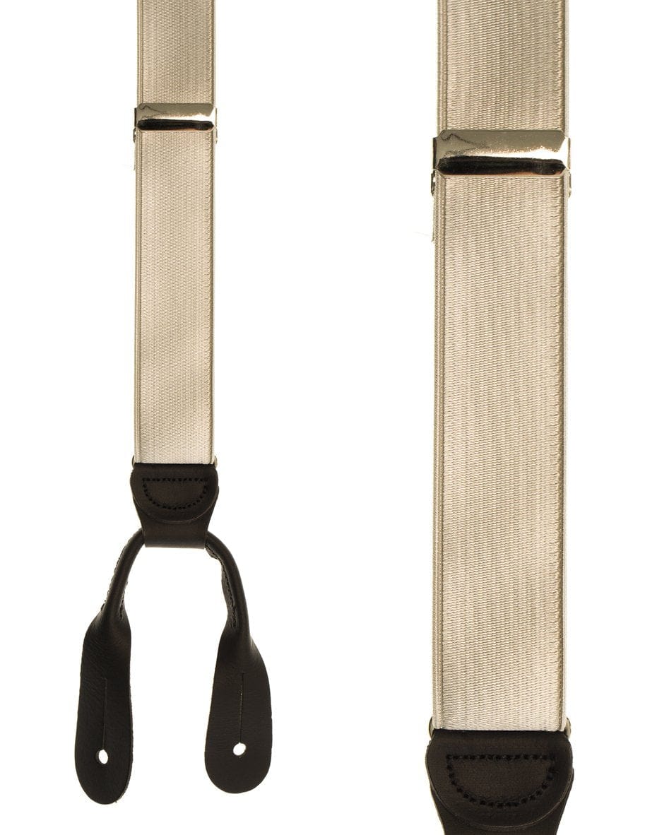 Cardi "French Satin" Light Grey Suspenders