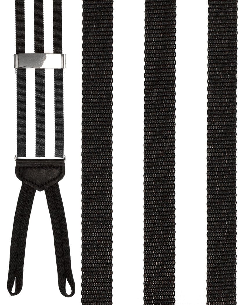 Cardi "Marsala" Black Striped Suspenders