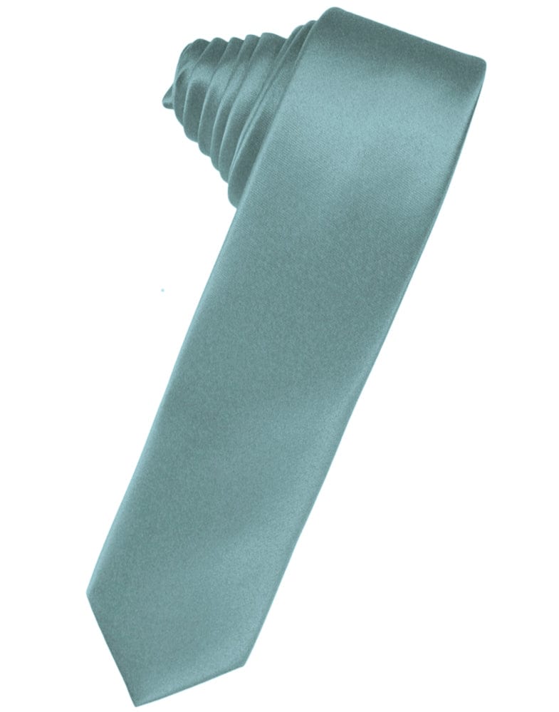 Classic Collection Mist Luxury Satin Skinny Necktie