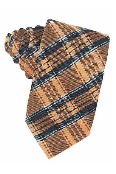 Cardi Orange Madison Plaid Necktie