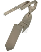 Classic Collection Stone Luxury Satin Skinny Windsor Tie