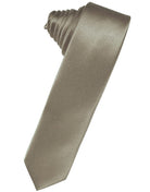 Classic Collection Stone Luxury Satin Skinny Necktie