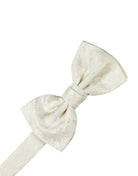 Cristoforo Cardi Pre-Tied Ivory Paisley Silk Bow Tie